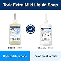Vista 4 de Tork Jabón líquido para lavar a mano extra suave S1, sin fragancia añadida, 6 x 1L, 400029 (anteriormente 400011)