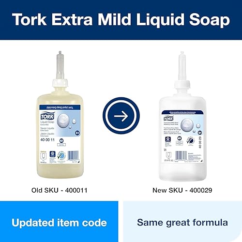 Miniatura 4 de Tork Jabón líquido para lavar a mano extra suave S1, sin fragancia añadida, 6 x 1L, 400029 (anteriormente 400011)