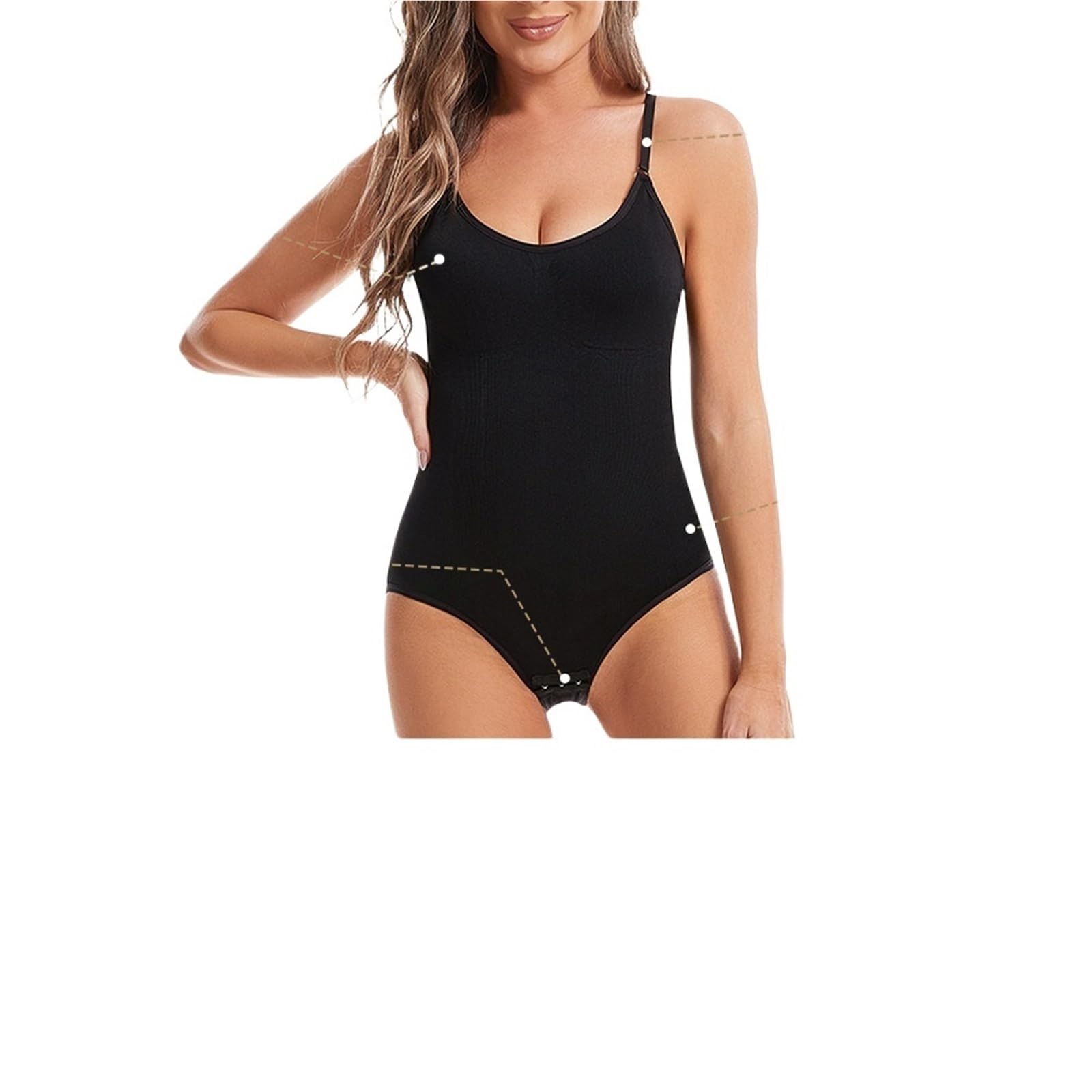 Shapewear Donna Intimo Modellante Dimagrante da Donna Senza Cuciture, Modellante for Tutto Il Corpo, Body Liscio(Brown-2PCS,One Size_XL)