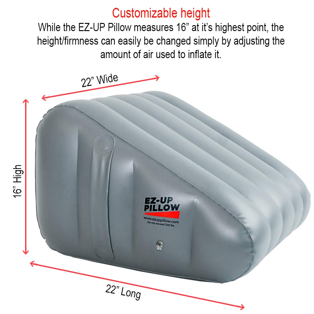 Inflatable Elevated Leg Wedge Pillow for Legs, Back and Hip Pain. EZ Up