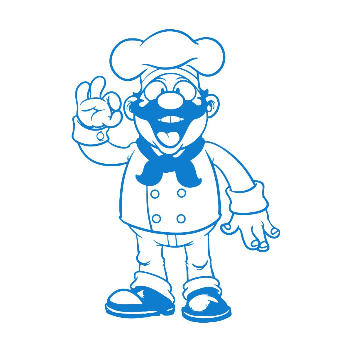 Vinyl Art Sticker Chef Catering Trailer Graphics Burger Car Kitchen 81x110.1cm Personalized Customization Extra Large Blue
