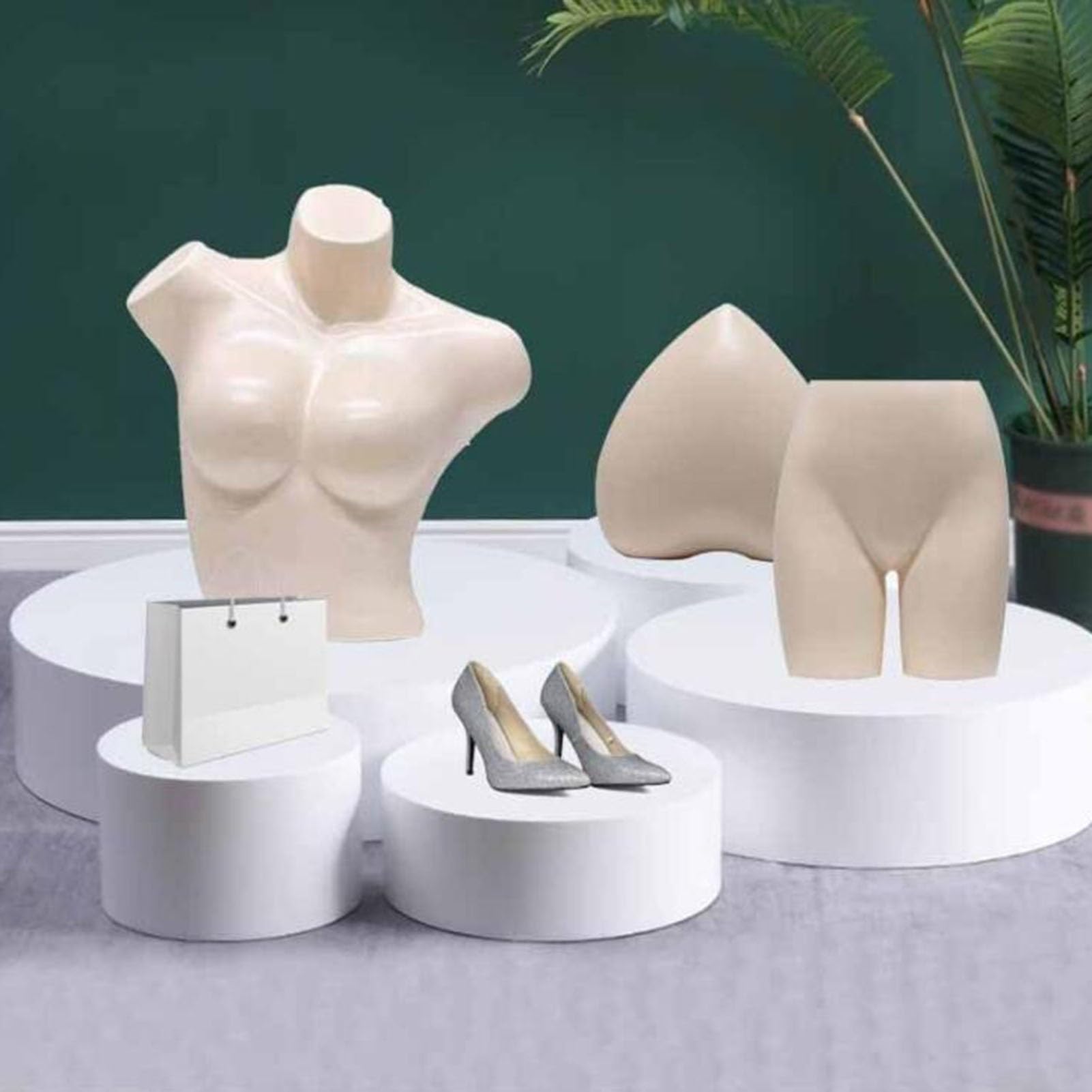 Plataforma cilíndrica para exhibición de tienda de novias, pedestal redondo, soporte elevador de plataforma para eventos, maniquí/zapatos/bolsas, blanco, 30 x 20 cm