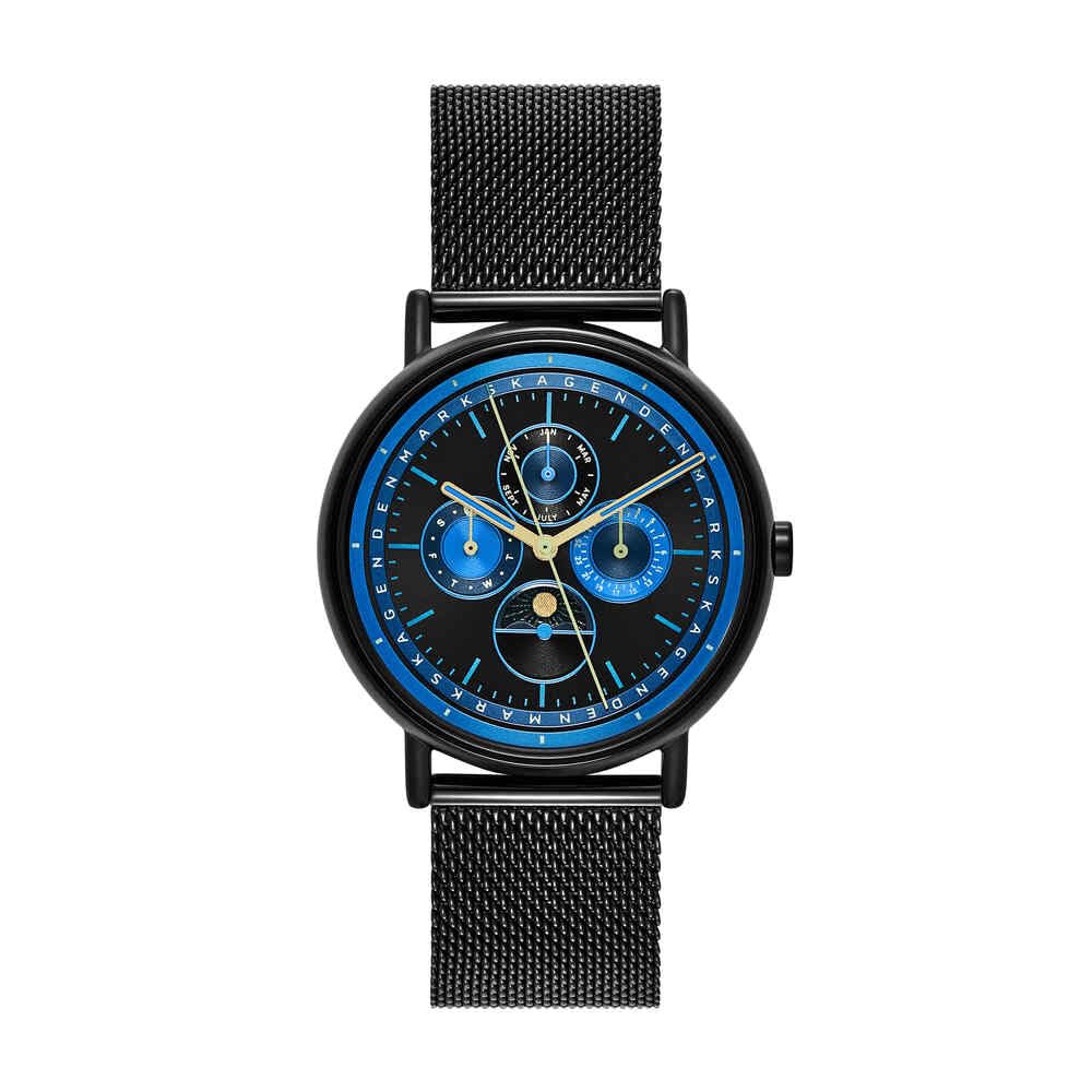 SKAGEN Signatur Watch for Men, Quartz Multifunction Movement with Stainless Steel or Leather Strap