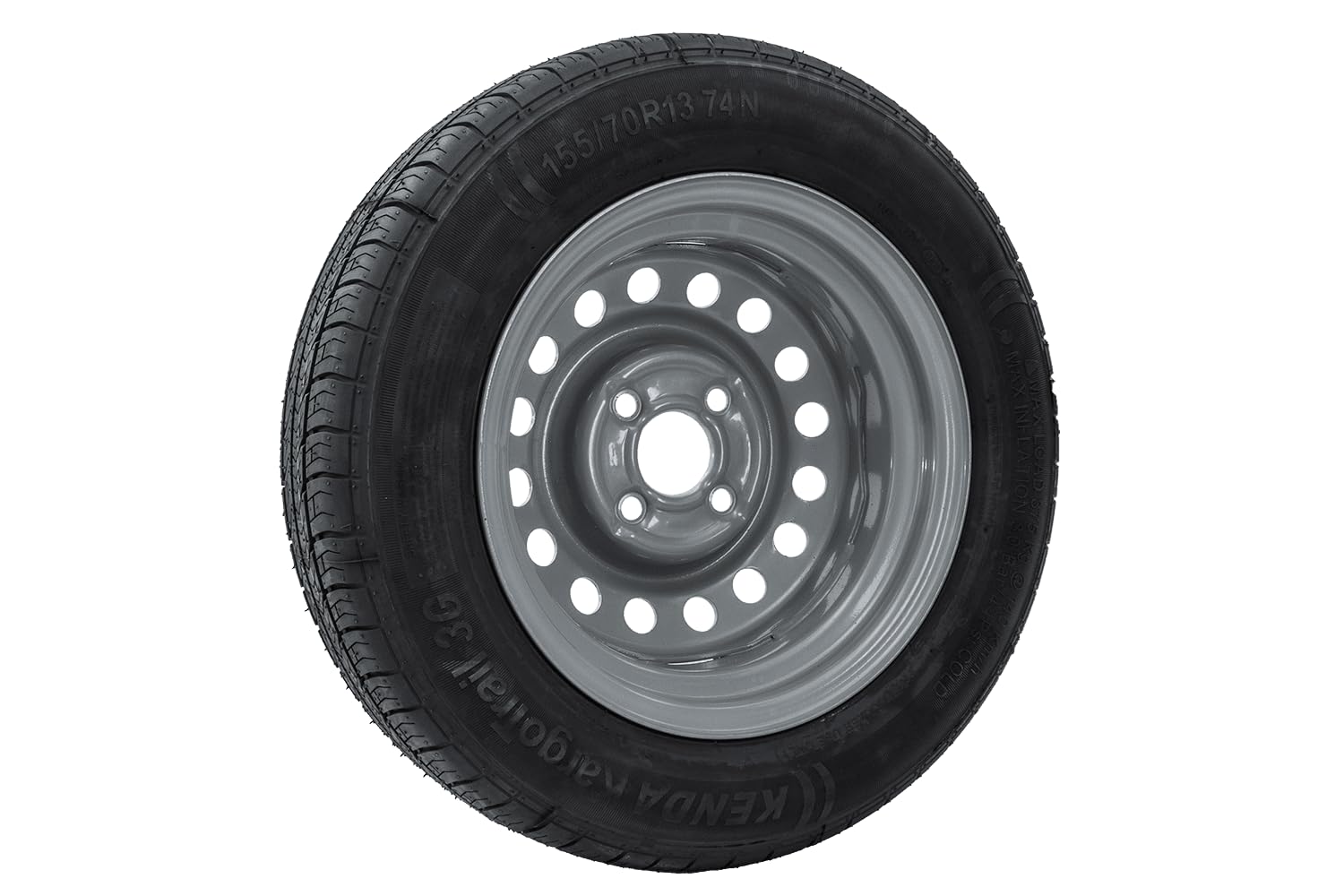 KENDA Rueda de Remolque 155/70 R13 con Llanta 4x98 ET30 y Carga de 375 kg, Neumático KargoTrail 3G de Alta Estabilidad para Remolques Ligeros y de Camping
