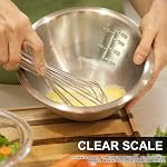 Stainless Steel Mixing Bowls Set of 5, Small Metal Mixing Bowl for Kitchen Baking, Prepping, Cooking and Serving, Salad,Vegetables,Sizes 9.4“ 8.6“ 7.8” 6.3“ 5.5” (Lid not Included)
