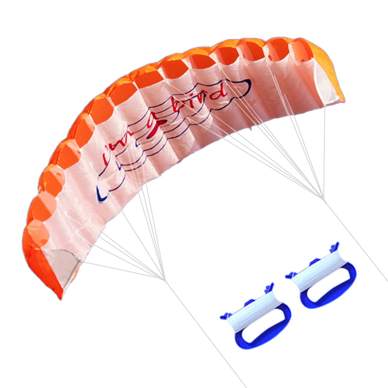Pepisky 1.4m Colorful Double Flying Line Wing Kite Stunt Power Kite Soft Giant Flying Kite Sports Beach Kite