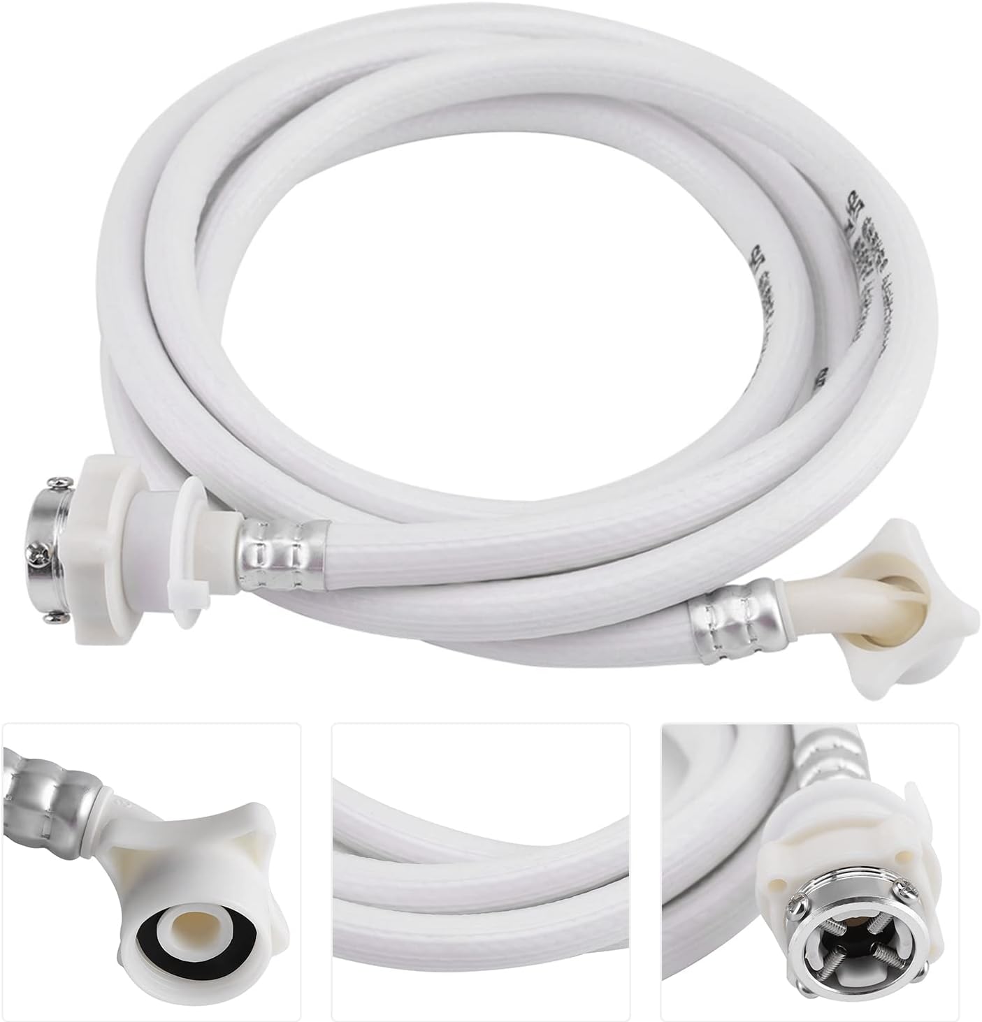 Alvinlite Water Inlet Hose Washing Machine Water Inlet Hose Washer Pipe Tube Connector White Color Long Length(3m)