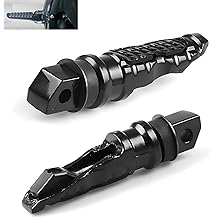 2 PCS Motorcycle Footpeg, Anti-slip Grip Design Rear Foot Support Pedal Kit, Bending and Rust Proof Rest Pedal, Universal Motorcycle Modified Accessories (Black)