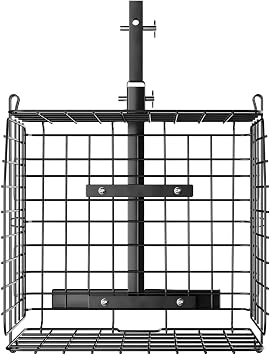 Happybuy Scooter Rear Basket, Folding Heavy - Duty Metal Wire Cargo Basket, Fits 1 - inch Receiver, Compatible with Most Golden, Drive & Pride Mobility Scooters