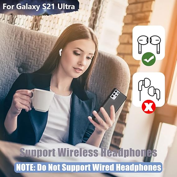 Sitong Battery Case for Samsung Galaxy S21 Ultra 5G, 5000mAh Rechargeable Extended Battery Charging Charger Case, Add 100% Extra Juice (6.8 Inches) Black