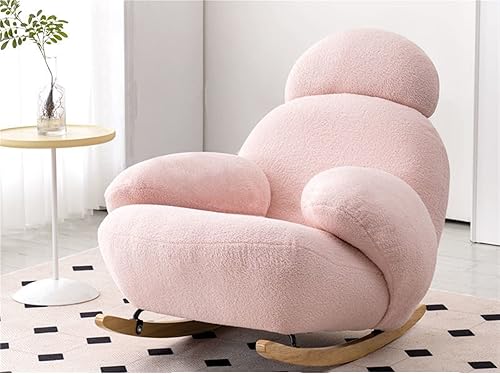 Miniatura 5 de SKIMT Cómodas sillas para dormitorio, mecedora blanca, reclinable, sofá perezoso para adultos, balcón, sala de estar, hogar, silla individual casual