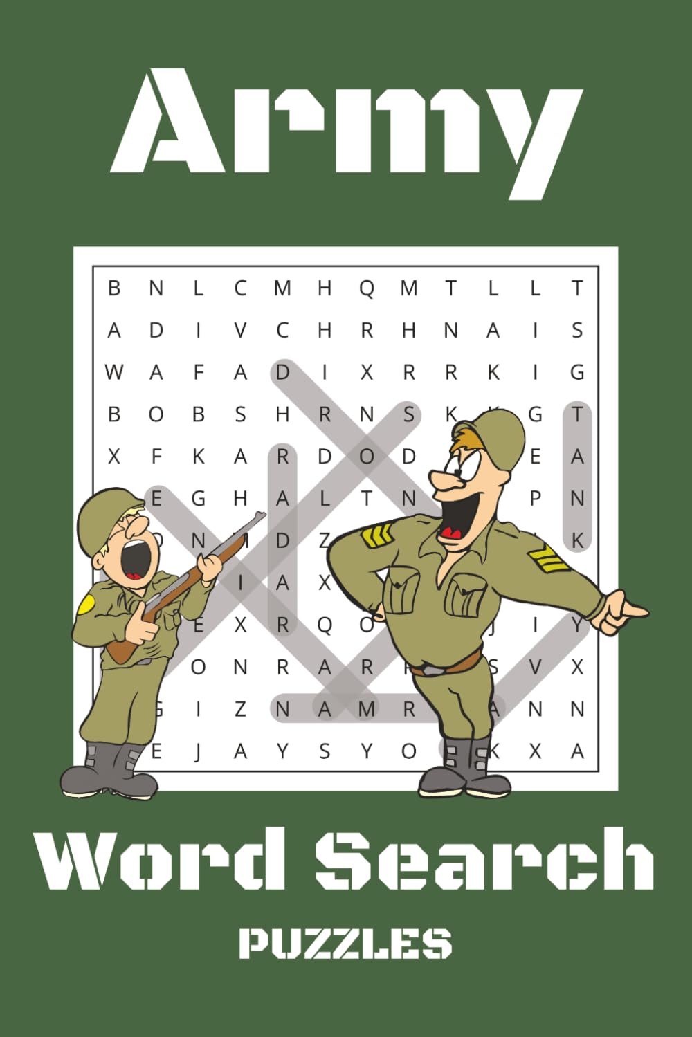 Army Word Search Puzzles: Word Searches with Easy to Read Print about the Army, Military Terms and More | 6x9 inches, 55 Puzzles | Gifts for Veterans, Military Families, & More