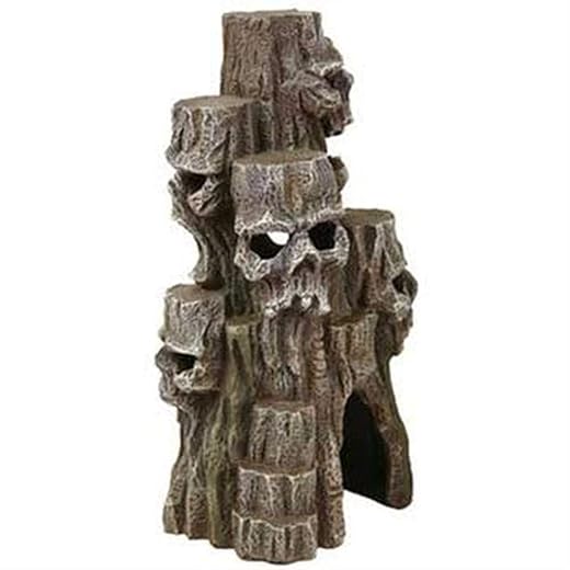 Blue Ribbon Skull Mountain Aquarium Ornament