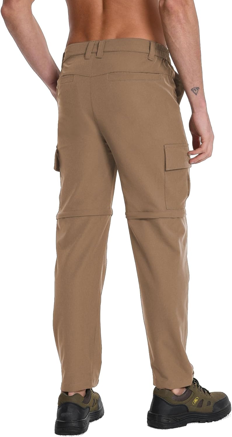 Mens Zip Off Cargo Pants Lightweight Convertible Hiking Pants Water Resistant Quick Dry Outdoor Pants with 6 Pockets - Image 6