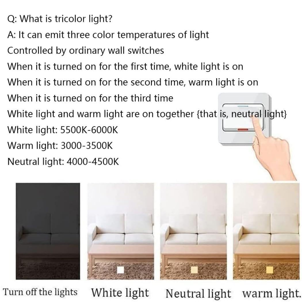 Simple Round Three-Color Dimming LED Ceiling Lamp