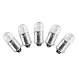 GOOFIT 12V 3W Mini Auto Indicator Bulbs Car Interio Lighting Instrument Lamp for Motorcycle(5 Pack)