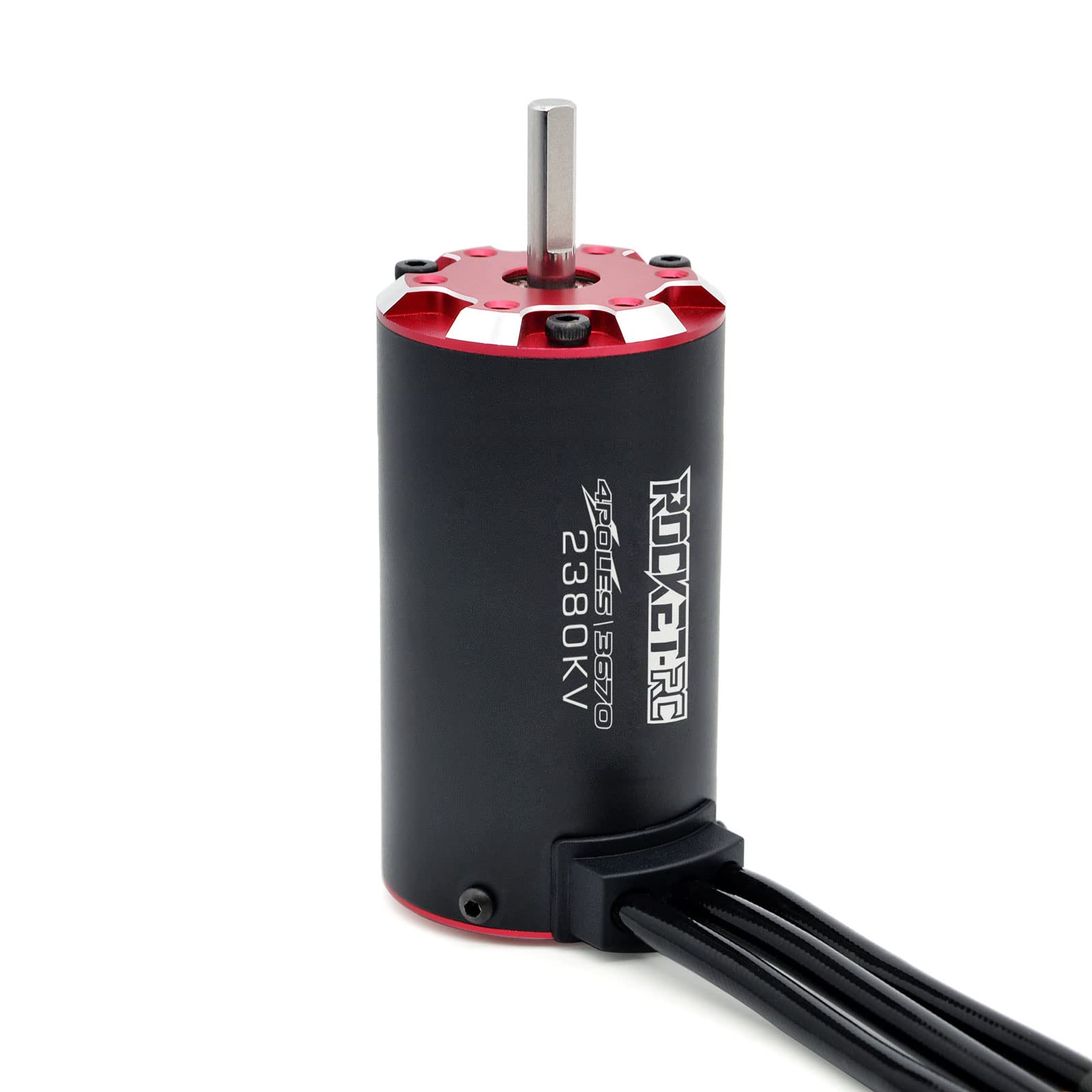 Superpersonic 3670 RC Motor sin escobillas, 2380 KV con puerto de sensor Temprerature Resisatant Heavy Duty 4 postes para 1/8 1/10 RC Car