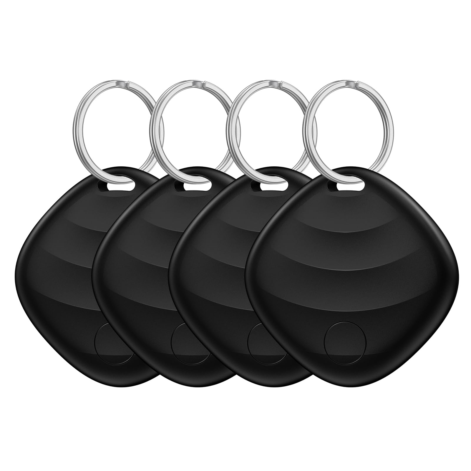 Lot de 4 localisateurs de clés, localisateurs Bluetooth avec Apple Find My (iOS uniquement), localisateur d'articles pour clés, portefeuille, animaux domestiques, sac, sac à dos et valise, étiquettes