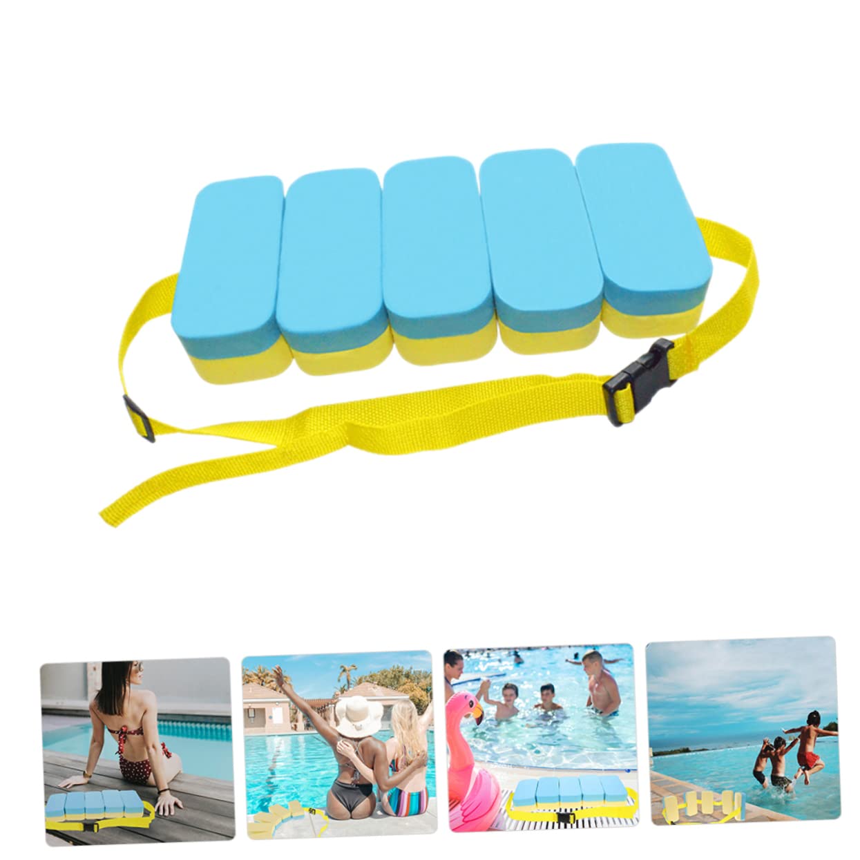 BRIGHTFUFU Eva Boys and Girls Swimming Belt Swim Trainer Back Float for Beginners Adjustable Waist Belt Swim Training Equipment