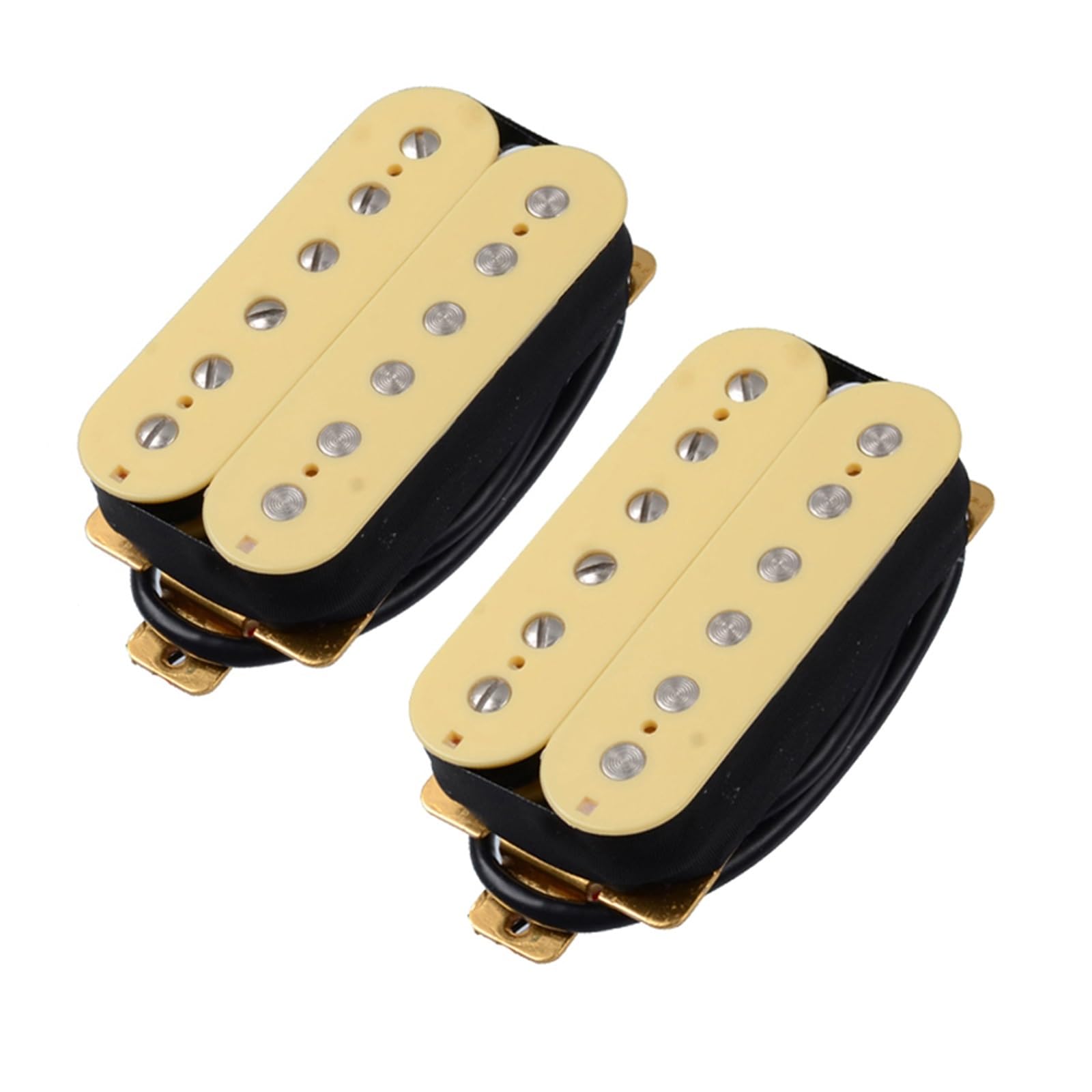 Pastillas de Guitarra electrica Guitarra Eléctrica Humbucker De Doble Bobina Pastilla para Guitarra Eléctrica Marfil (Color : Neck and Bridge)