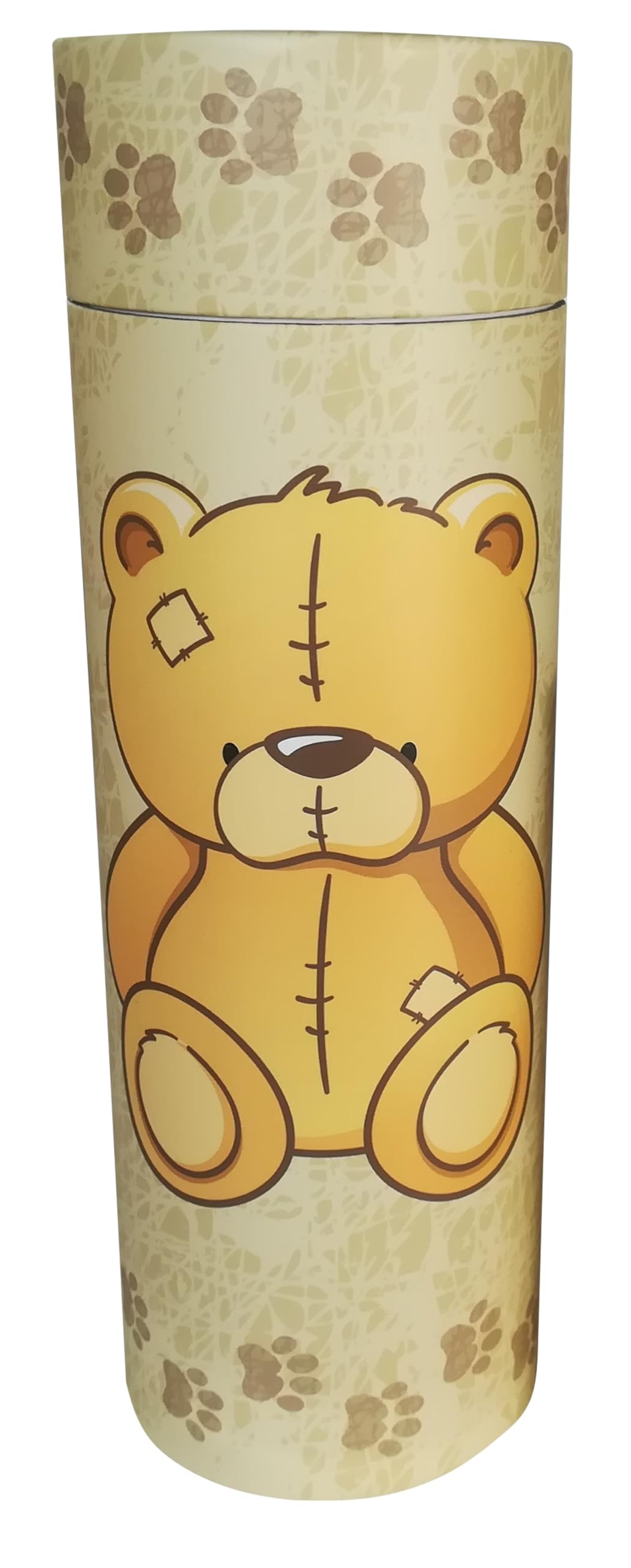 Teddy Bear Scatter Tubes for Adult Ashes – Biodegradable Cardboard Cremation Urns (Extra Small)
