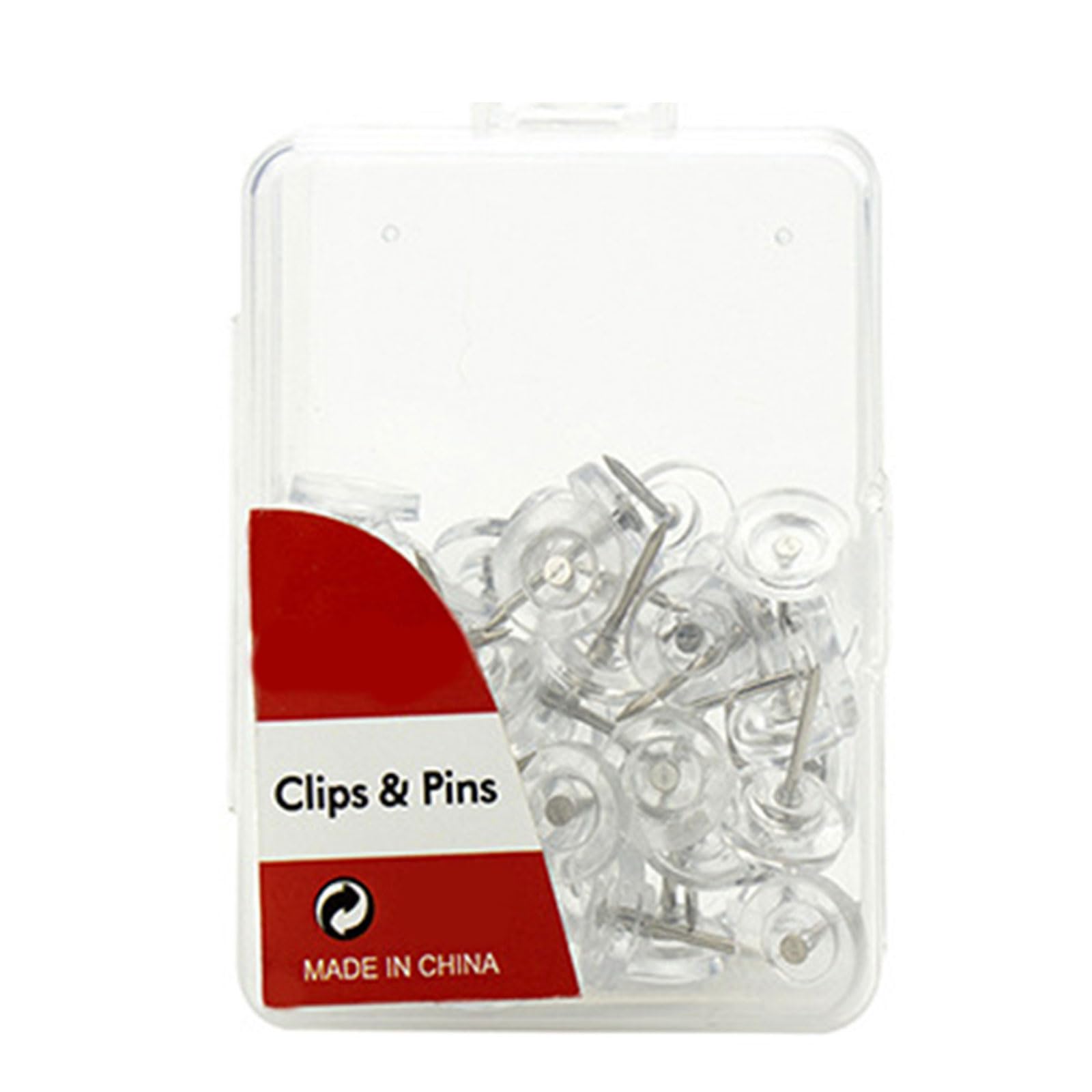 Clear Flat Head Push Pin 50/100 / 500Pcs Round-headed Pushpin Cork Board Tacks Map Pins for Bulletin Board and Photo Wall Drawing Pins