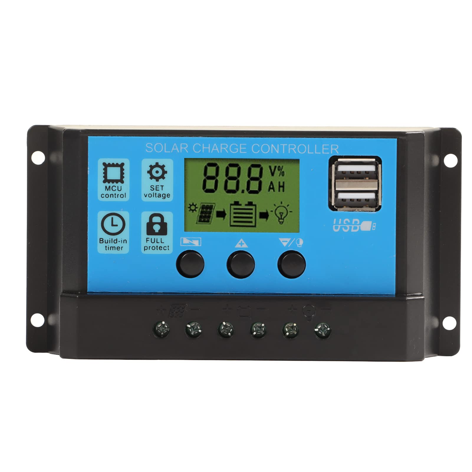Pannello R 30 W con Copertura Ideale per Rimorchio per Auto, Barca Kit Pannello R Adattivo Ad Alta 12 V/24 V con Controller 10 A (10A)