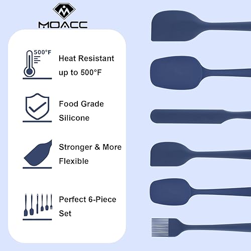 Miniatura 8 de Juego de espátulas de silicona, espátula de cuchara de goma, espátula resistente al calor, diseño de una pieza, espátula sin costuras, espátula