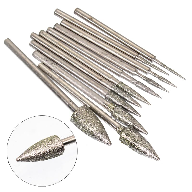 Agujas de grabado de pelo J punta diamante para torno 3/32