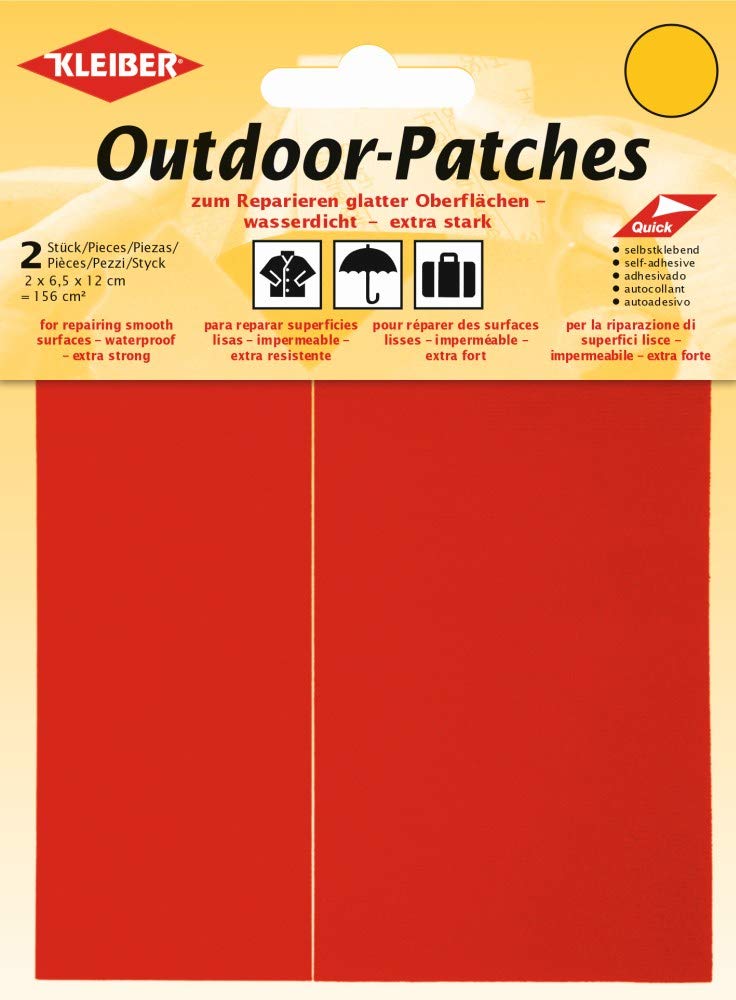 Kleiber Red Nylon Self Adhesive Repair Patches,