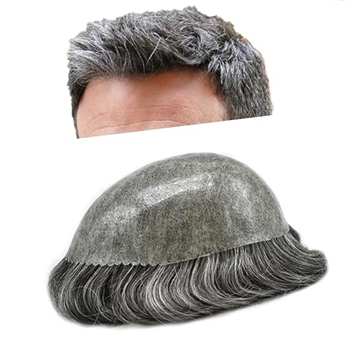 Sistema de reemplazo de cabello humano Toupee para hombre, sistemas de cabello de piel fina de poliéster completo, piezas para hombres, prótesis de disponible en Yaxa El Salvador