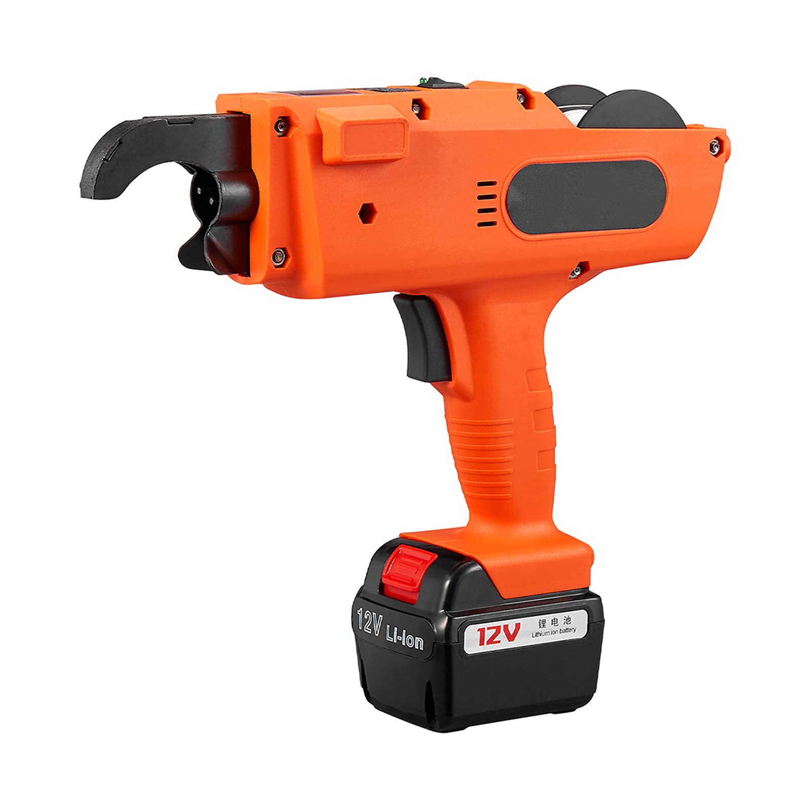 Legatrice per tondo per cemento armato, 12V 9000Mah Legatrice automatica per tondo per cemento armato senza fili Utensili per annodare fili portatili con batteria al litio ricaricabile da 2 pezzi
