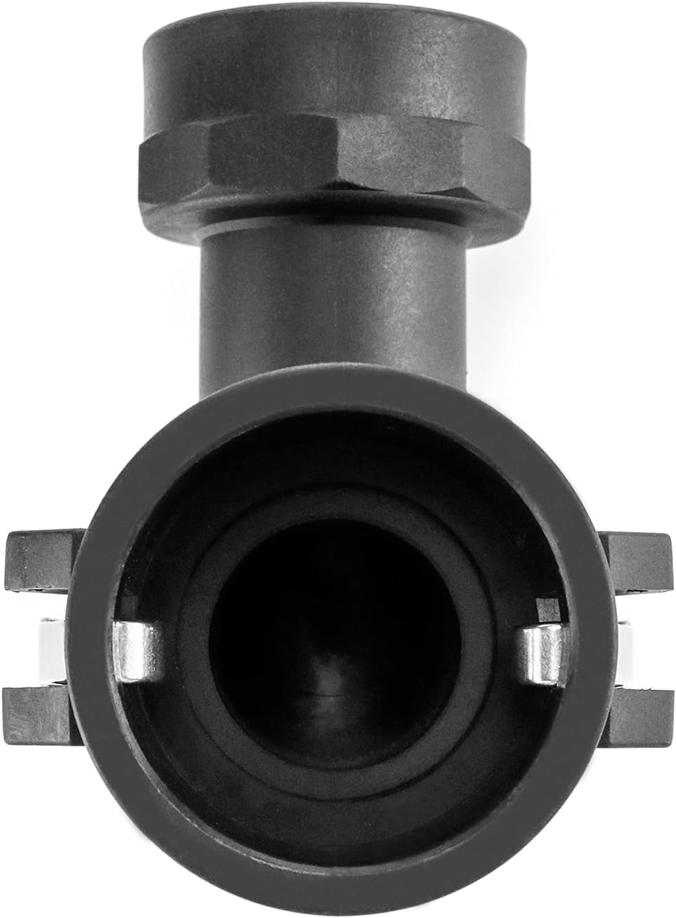 QWORK 200D90 Polypropylene Cam and Groove Hose Fitting, 2 Pack 90 Degree Elbow Fitting, Used to Connect Two Hoses or Pipes, 2" Female Coupler x NPT Female