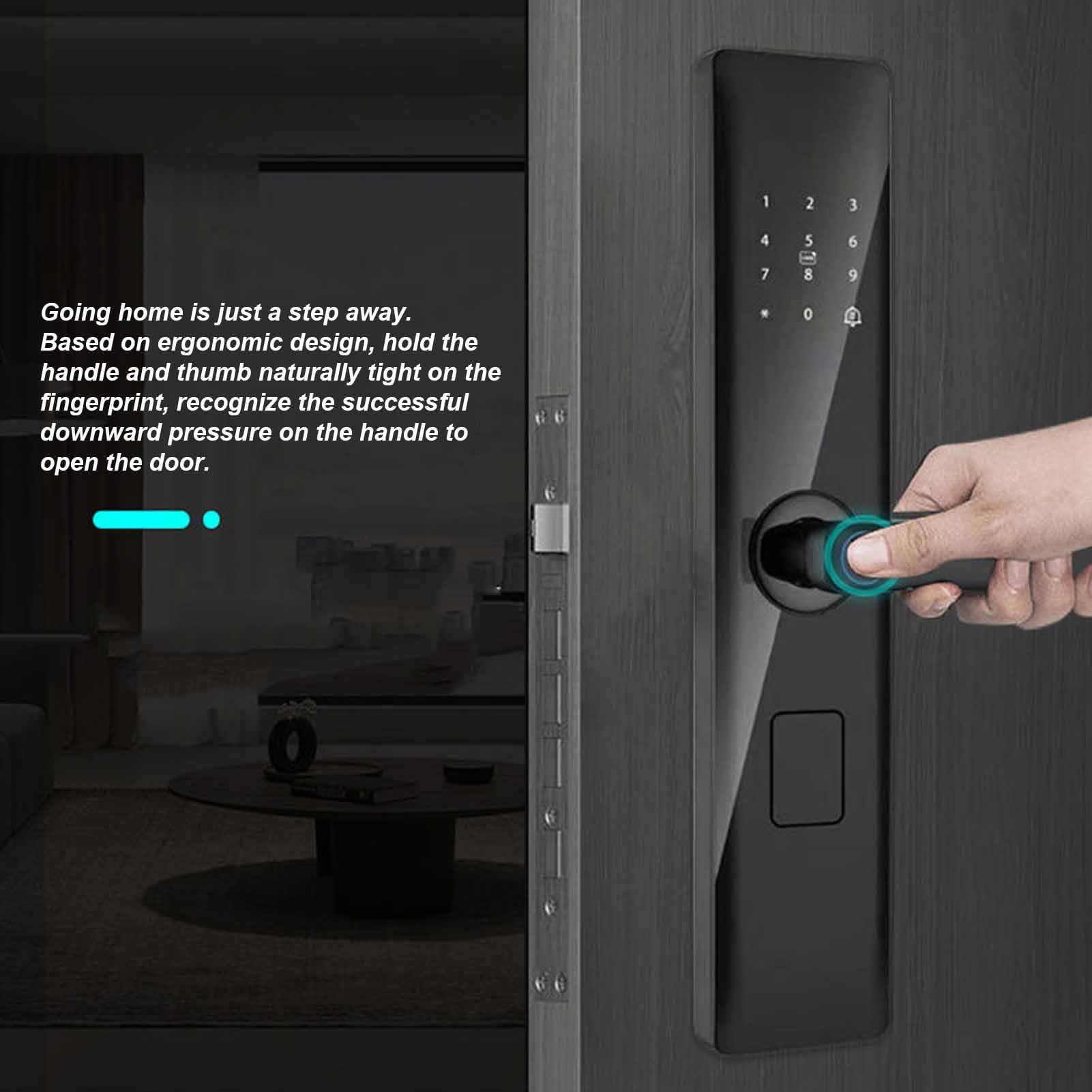 Geek Smart Serrure de porte à empreintes digitales – Bouton Geek Smart Serrure de porte à empreintes digitales – Bouton
