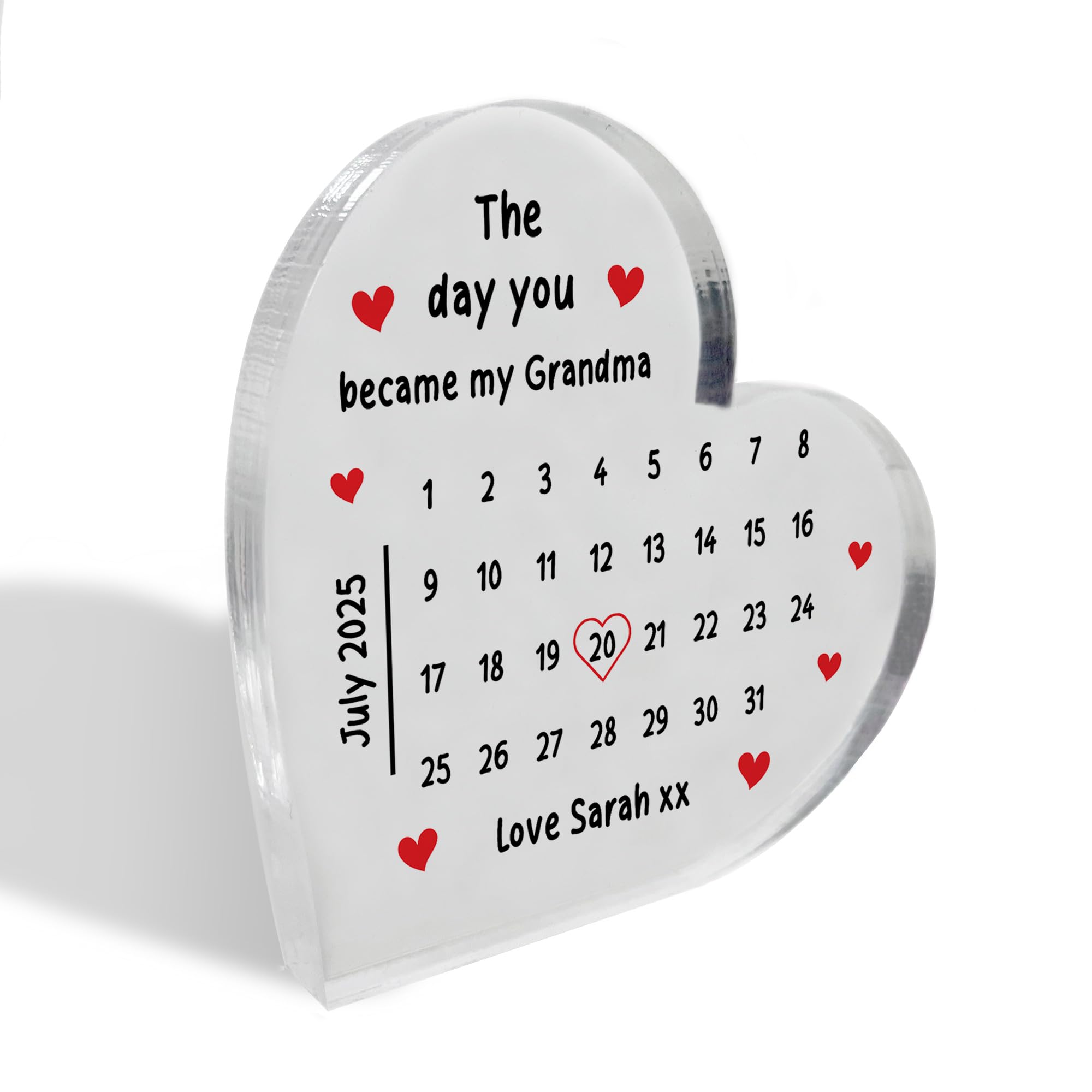 Red Ocean Mum Gifts For Mothers Day Personalised Mummy Gift from Daughter Mummy Gift From Son First Mother's Day Gift New Mummy Gift For Mummy Birthday Gift (Day You Became My Grandma Red)