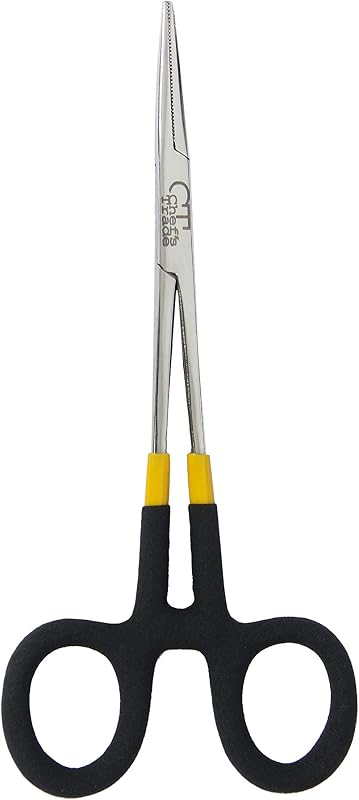 Fishing Hemostat Pliers Forceps Locking Clamps Stainless Steel with Grip