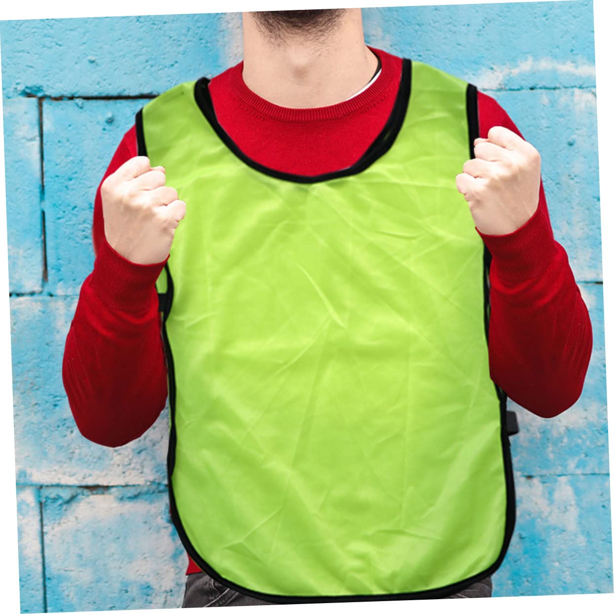 12 Stück Mesh Trainingsweste aus Polyester für Kinder, Sommer