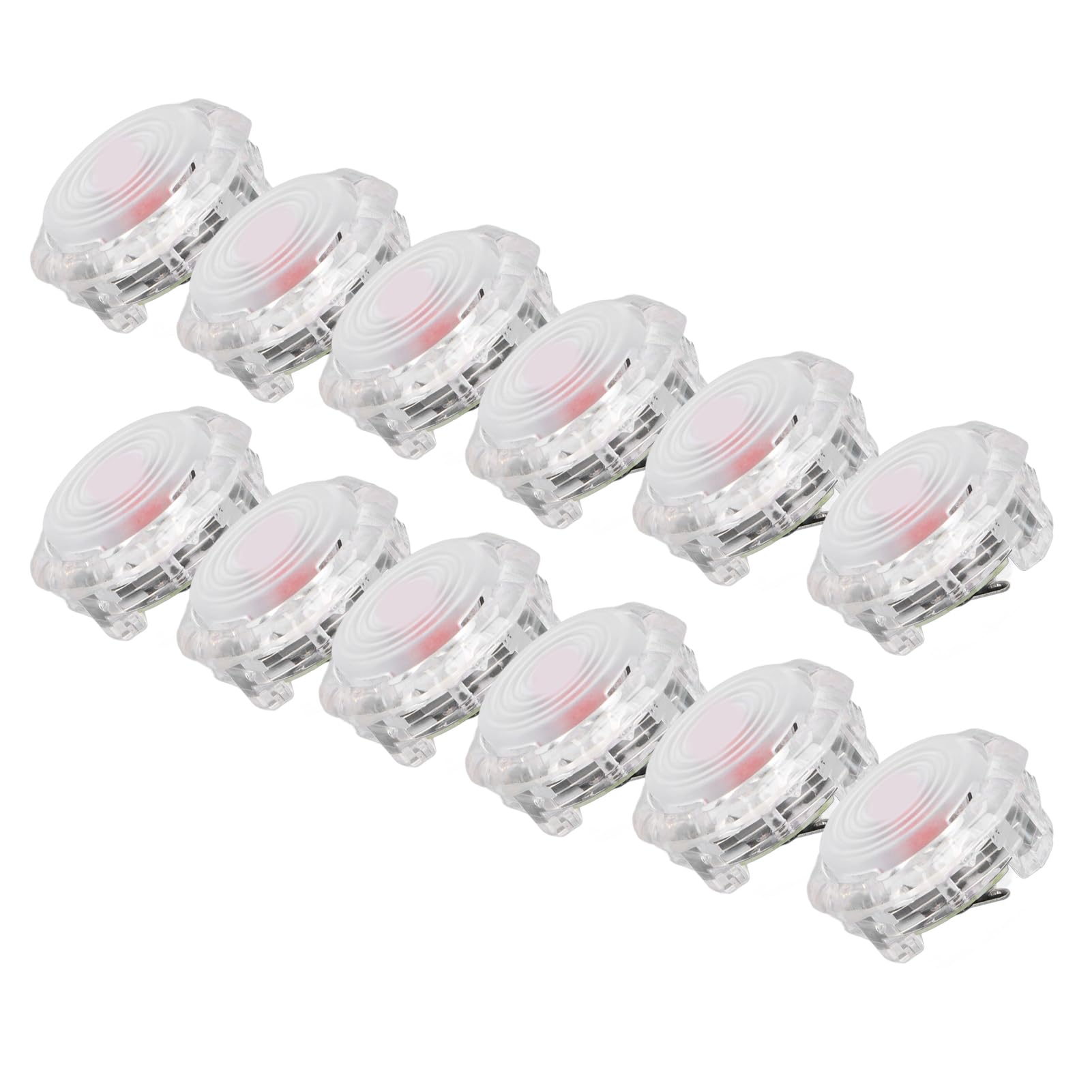 Yinhing Set di Pulsanti Professionale POM da 12 Pezzi per Joystick 29,8 Mm Trasparente per 6 e Altre Piattaforme di Gioco (#4)
