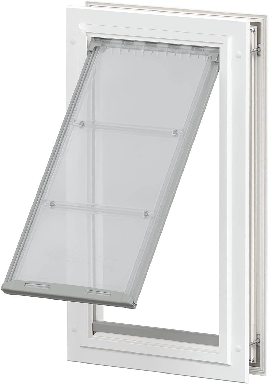 Endura Flap Single Flap Pet Door for Doors | All-Weather Insulated Flap | Durable Aluminum Frame with Secure Locking Cover | Interior and Exterior Door Installations | White, XL, Single Flap