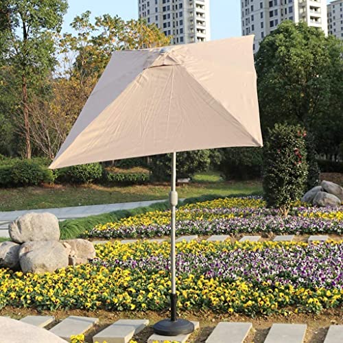 Parasol rectangulaire de jardin inclinable à manivelle pour bloquer le soleil sur la terrasse - 4