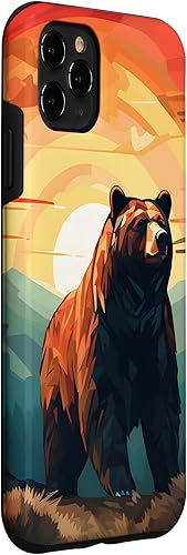 Miniatura 3 de Funda para iPhone 11 Pro Max Bear Retro Sunset Forest Spirit Animal Case