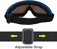 Vista 5 de Gafas de motocicleta, paquete de 2 unidades, para motocross, ATV, motocross, senderismo, protección con 2 unidades de máscara bandana transpirable