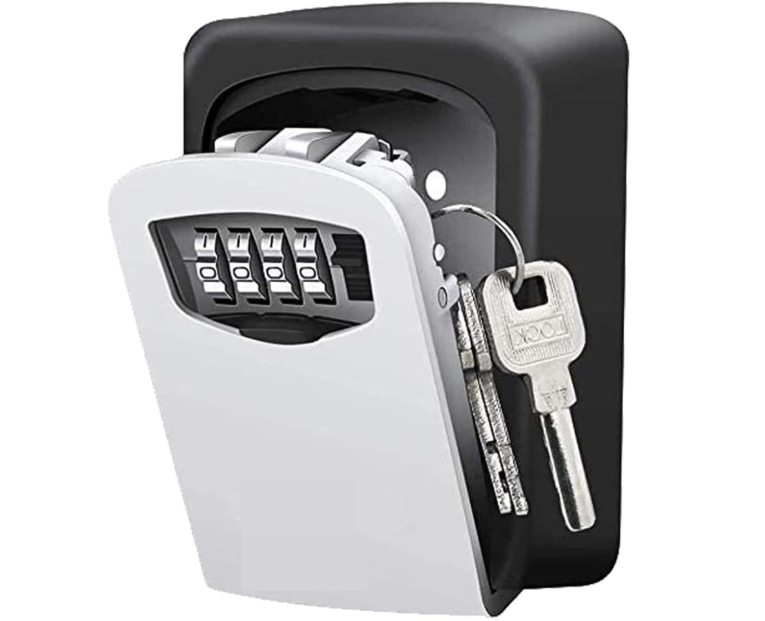 See full amazon price history chart for Key Lock Box Wall Mounted, 4 Digit Combination Lock Box for House Key Weatherproof Safe Security Key Storage Lock Box for Outside Realtors Garage Spare Keys Key Lock Box Wall Mounted, 4 Digit Combination Lock Box for House Key Weatherproof Safe Security Key Storage Lock Box for Outside Realtors Garage Spare Keys (B0CBSGFYBB) Amazon Price History, Amazon Price Tracker