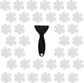 Secopad Original 36PCS Transparent Bathtub Stickers Non-Slip, Safety Shower Treads Adhesive Appliques with Premium Scraper