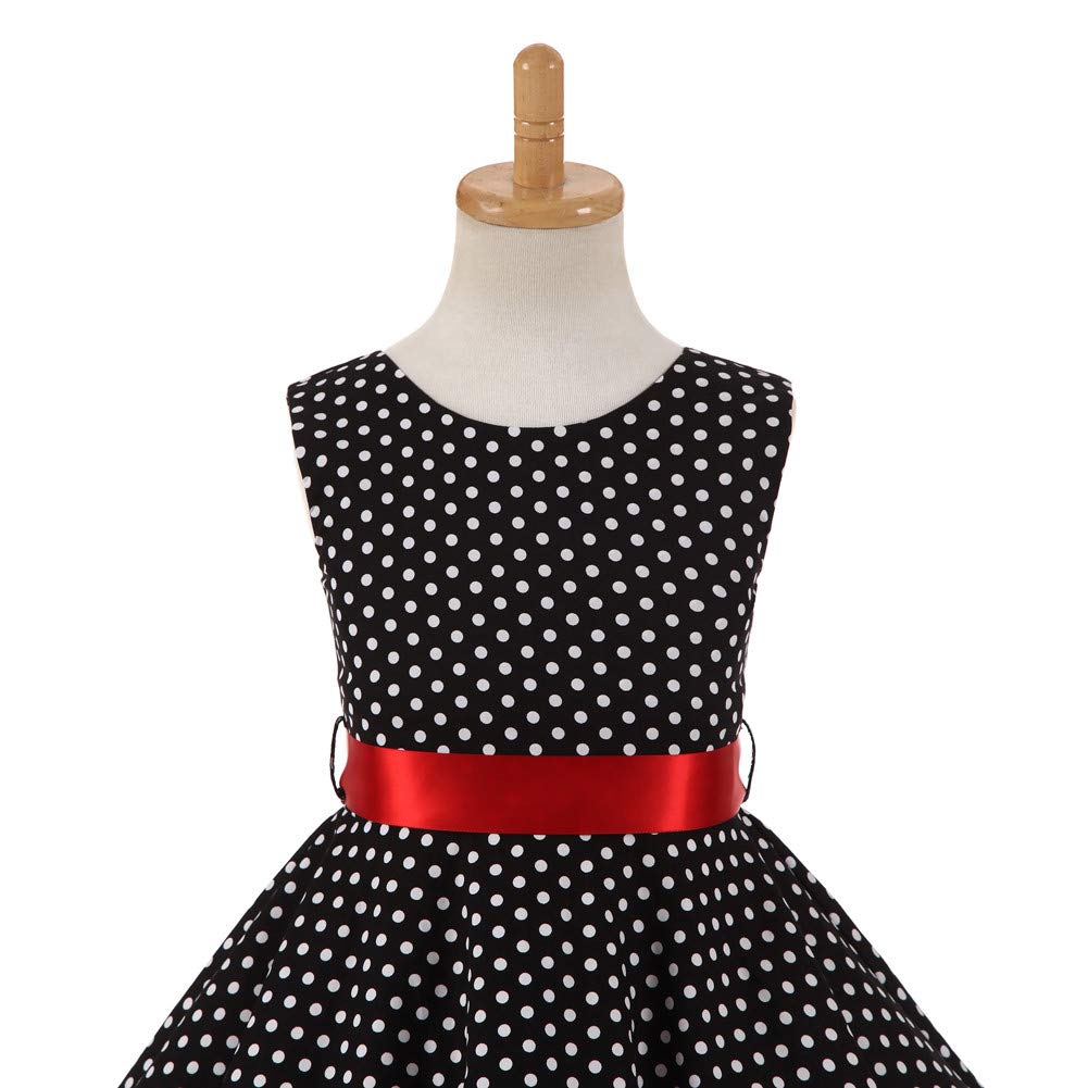 Mädchen Retro Vintage Rockabilly Kleid Partykleider Cocktailkleider