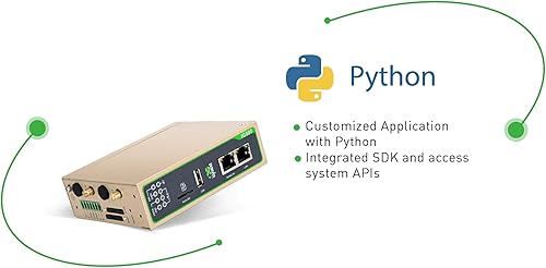 Miniatura 4 de IotInHand Networks, Industrial Iot Edge Computing VPN Gateway, RAM 512 MB, ARM Cortex-A8, EMCC 8GB, plataforma de desarrollo Python, soporte de