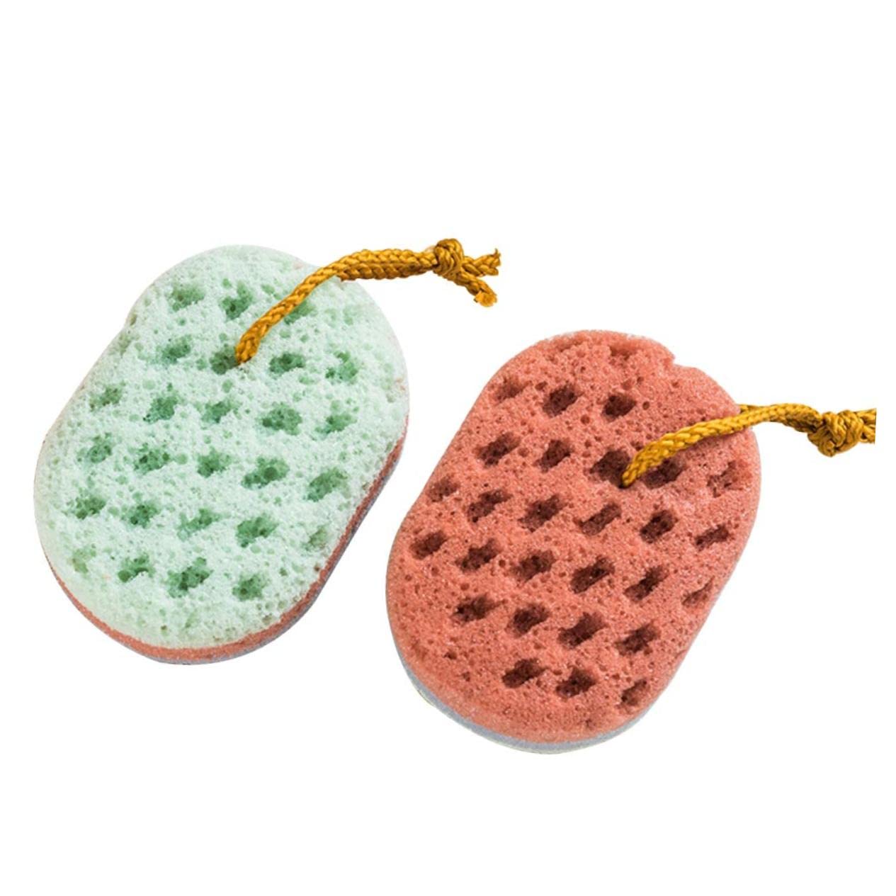 Didiseaon 6pezzi Macarons Seaweed Bath Sponge Esfoliante Naturale Per La Massaggio e Pulizia Corpo Spugne Colorate Per Bagno Misto