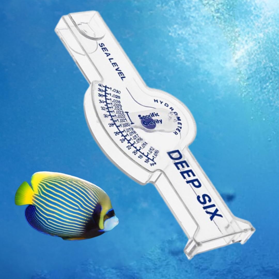 Premier Plants Deep Six Sea Level Hydrometer for Aquarium Fish Tank, Marine Sea Saltwater Automatic Hydrometer (Deep Six Hydrometer)