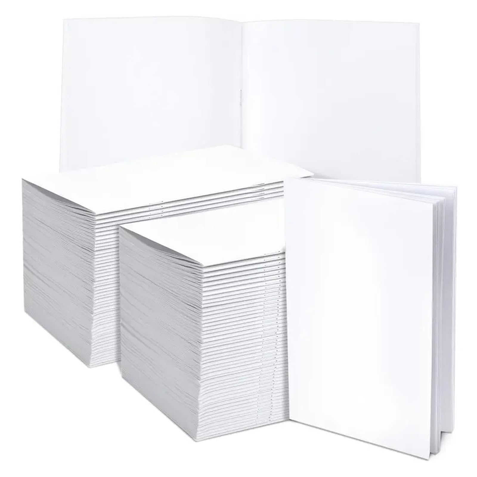Weiße, leere Bücher for Schreiben von Geschichten, unlinierte Skizzenpapier-Notizbücher, 12,7 x 20,3 cm, eigene Notizbücher for Journaling-Kunst