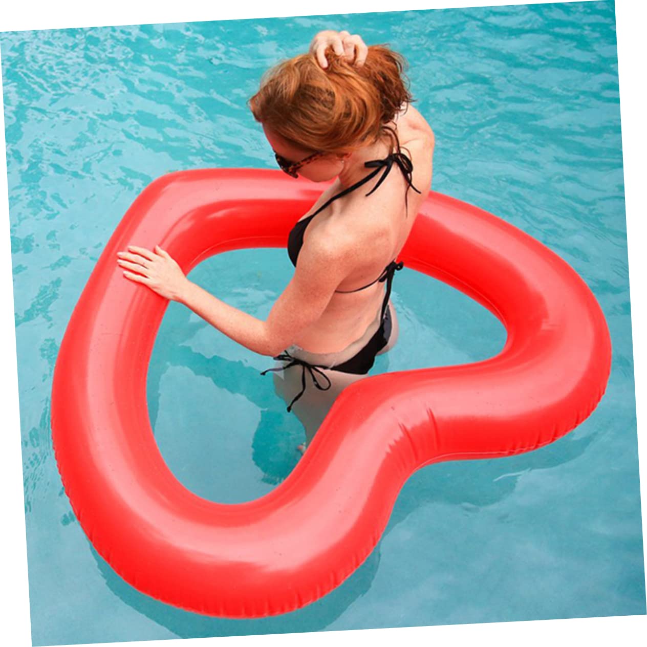 VICASKY 2 Piezas Anillo de natación Flotante Inflable para niños Flotador de Piscina de corazón sillón Inflable Flotador Hinchable Flotador Equipo de natación